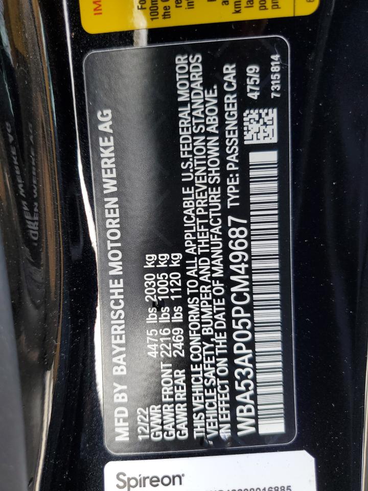 2023 BMW 430I VIN:3C4NJCBB1JT487670