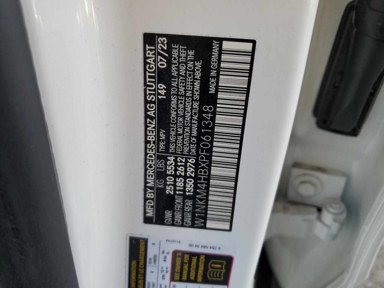 2023 MERCEDES-BENZ GLC 300 4MATIC VIN:W1NKM4HBXPF061348