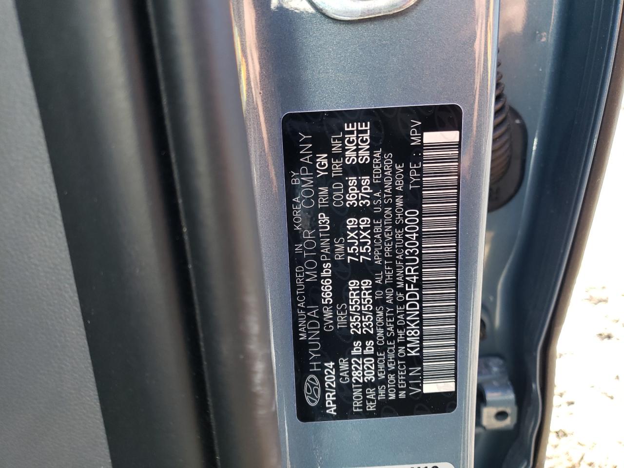 2024 HYUNDAI IONIQ 5 SEL VIN:KM8KNDDF4RU304000