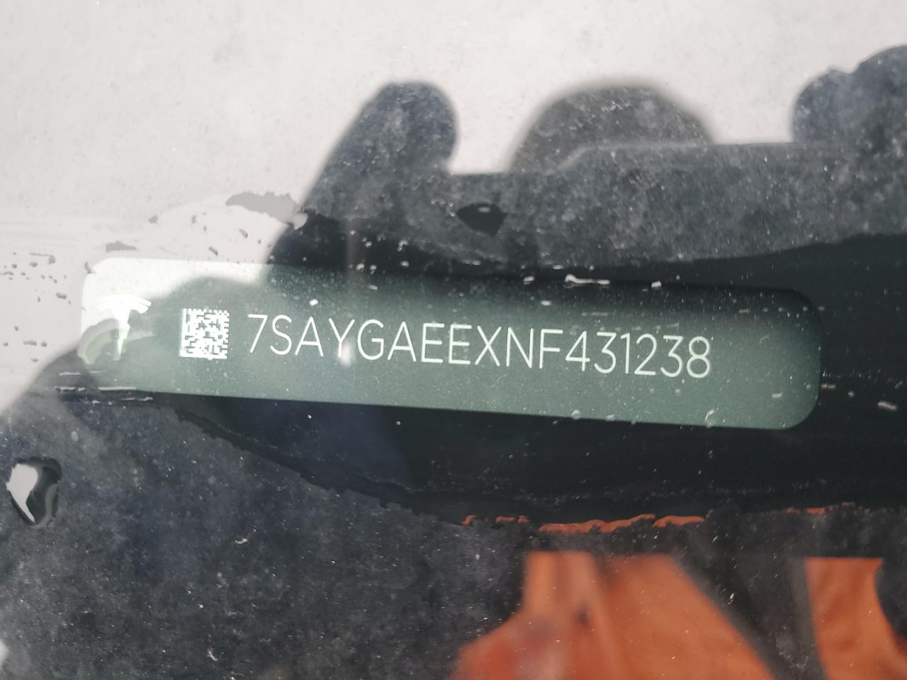 2022 TESLA MODEL Y VIN:7SAYGAEEXNF431238