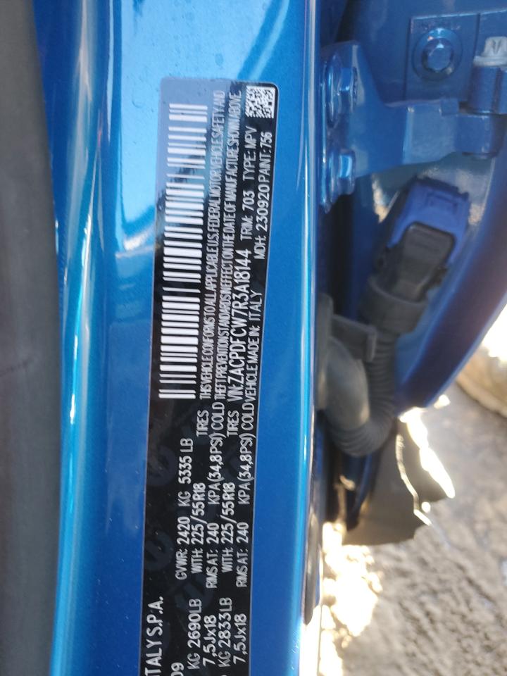 2024 DODGE HORNET R/T VIN:ZACPDFCW7R3A18144