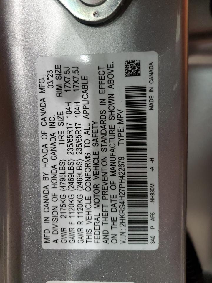 2023 HONDA CR-V LX VIN:2HKRS4H27PH422679