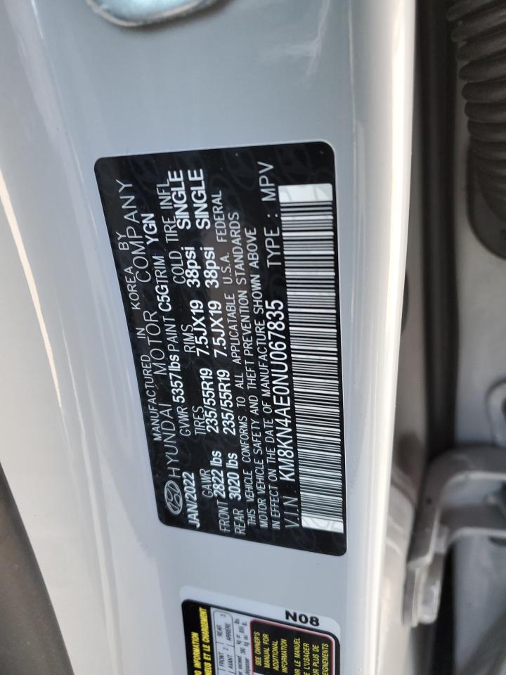 2022 HYUNDAI IONIQ 5 SEL VIN:KM8KN4AE0NU067835