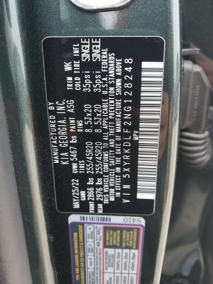 2022 KIA SORENTO SX VIN:5XYRKDLF2NG128248