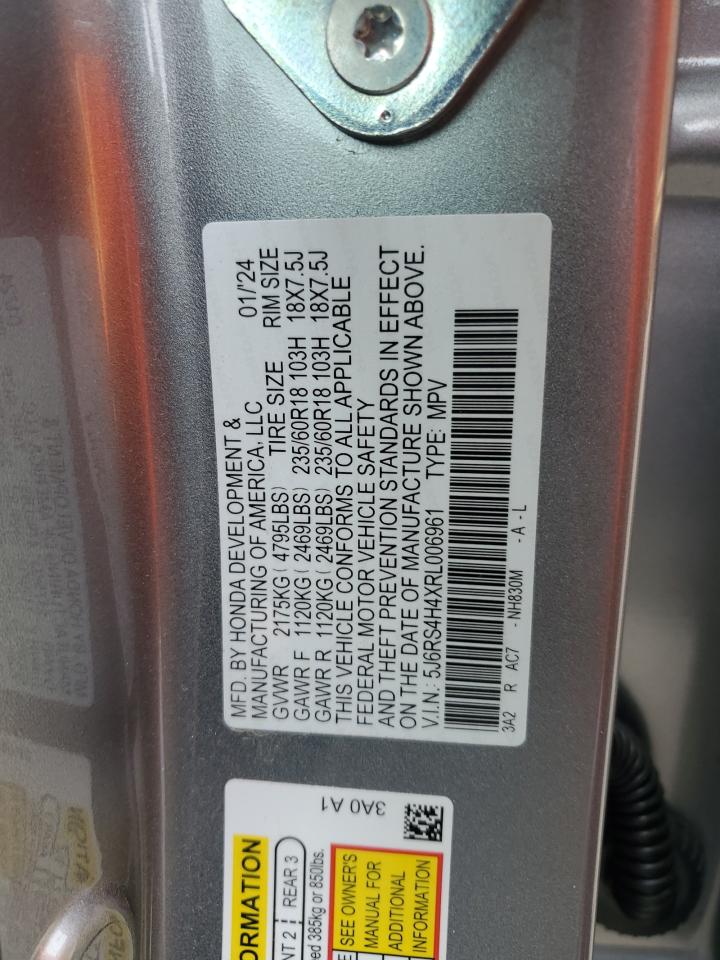 2024 HONDA CR-V EX VIN:5J6RS4H4XRL006961
