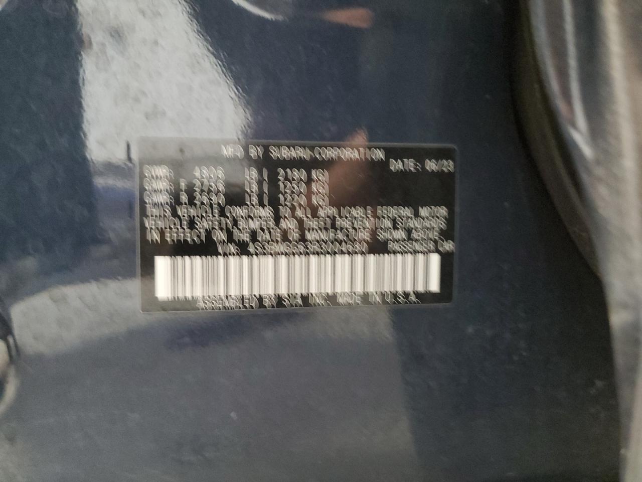 2024 SUBARU LEGACY SPORT VIN:4S3BWGG63R3004680