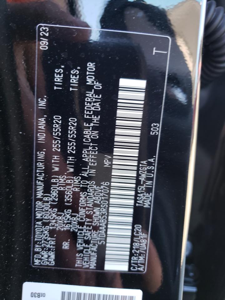 2024 TOYOTA GRAND HIGHLANDER XLE VIN:5TDAAAB53RS017076