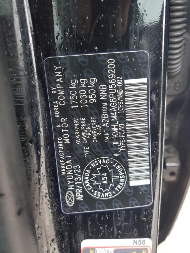 2023 HYUNDAI ELANTRA SEL VIN:KMHLM4AG8PU569200
