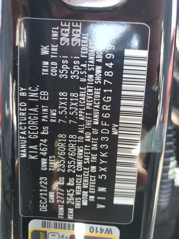 2024 KIA SPORTAGE EX VIN:5XYK33DF6RG178499