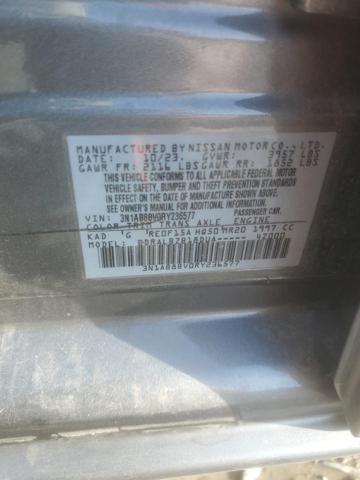 2024 NISSAN SENTRA S VIN:3N1AB8BV0RY236577