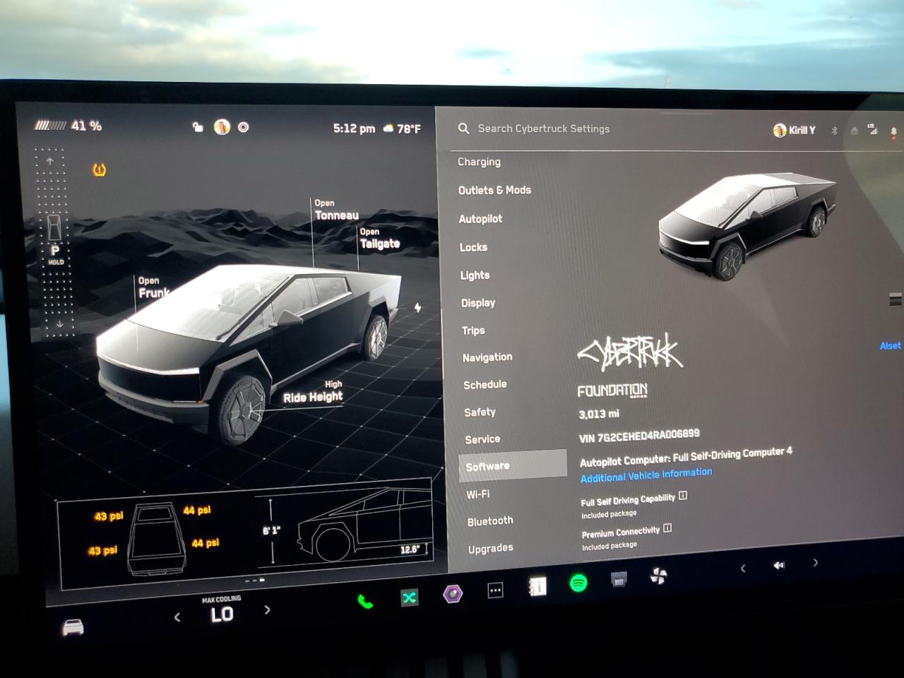 2024 TESLA CYBERTRUCK VIN:7G2CEHED4RA006899