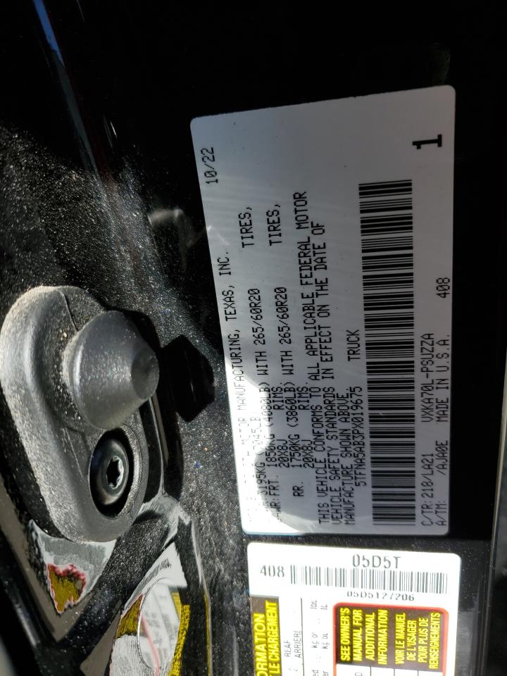 2023 TOYOTA TUNDRA CREWMAX PLATINUM VIN:5TFNA5AB3PX019675