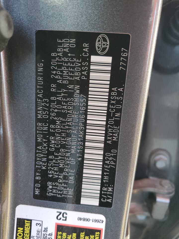 2023 TOYOTA CAMRY SE NIGHT SHADE VIN:4T1S31AK9PU616557