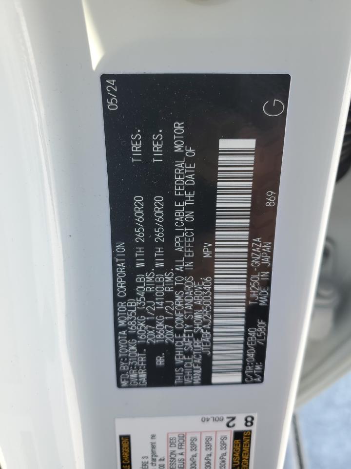 2024 TOYOTA LAND CRUISER BASE VIN:JTEABFAJ2R5003406