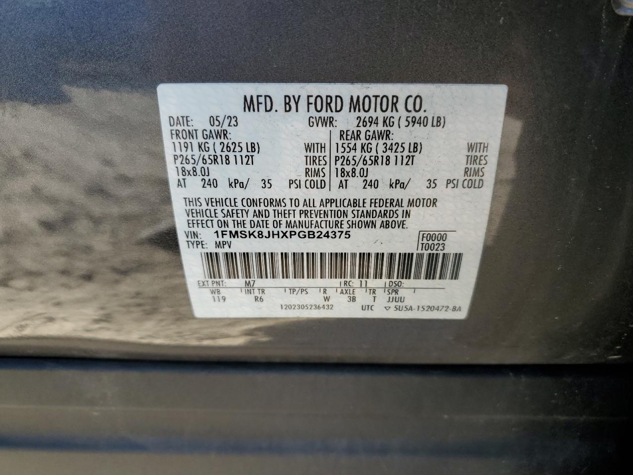 2023 FORD EXPLORER TIMBERLINE VIN:1FMSK8JHXPGB24375