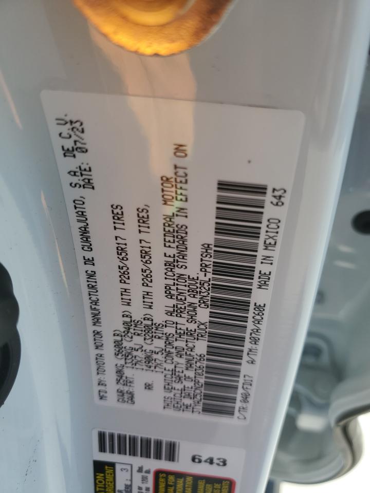 2023 TOYOTA TACOMA DOUBLE CAB VIN:3TYAZ5CN2PT036766