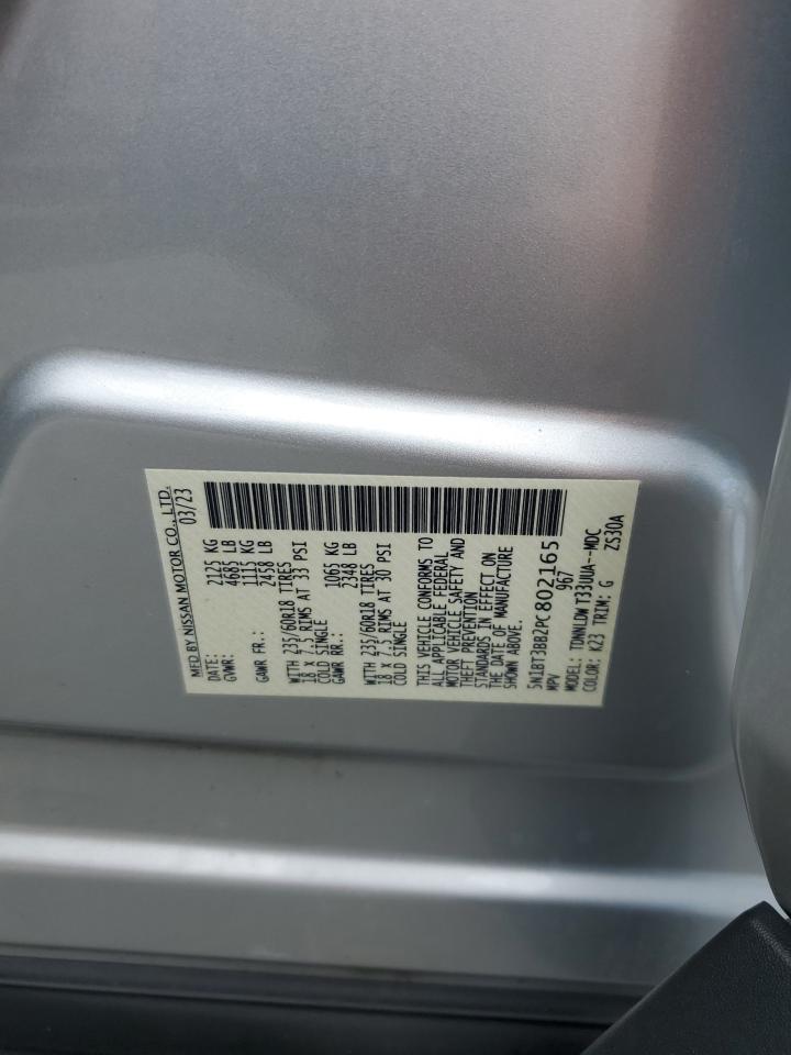 2023 NISSAN ROGUE SV VIN:5N1BT3BB2PC802165