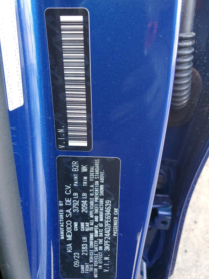 2023 KIA FORTE LX VIN:3KPF24AD2PE694639