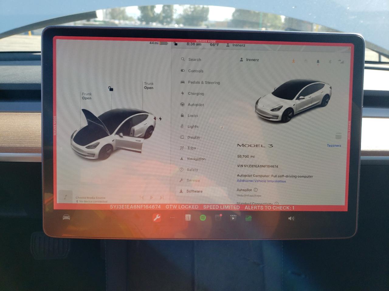 2022 TESLA MODEL 3 VIN:5YJ3E1EA6NF164674