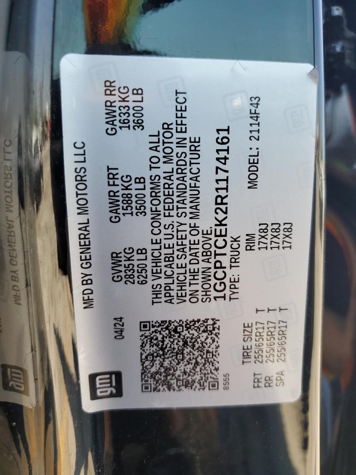 2024 CHEVROLET COLORADO LT VIN:1GCPTCEK2R1174161