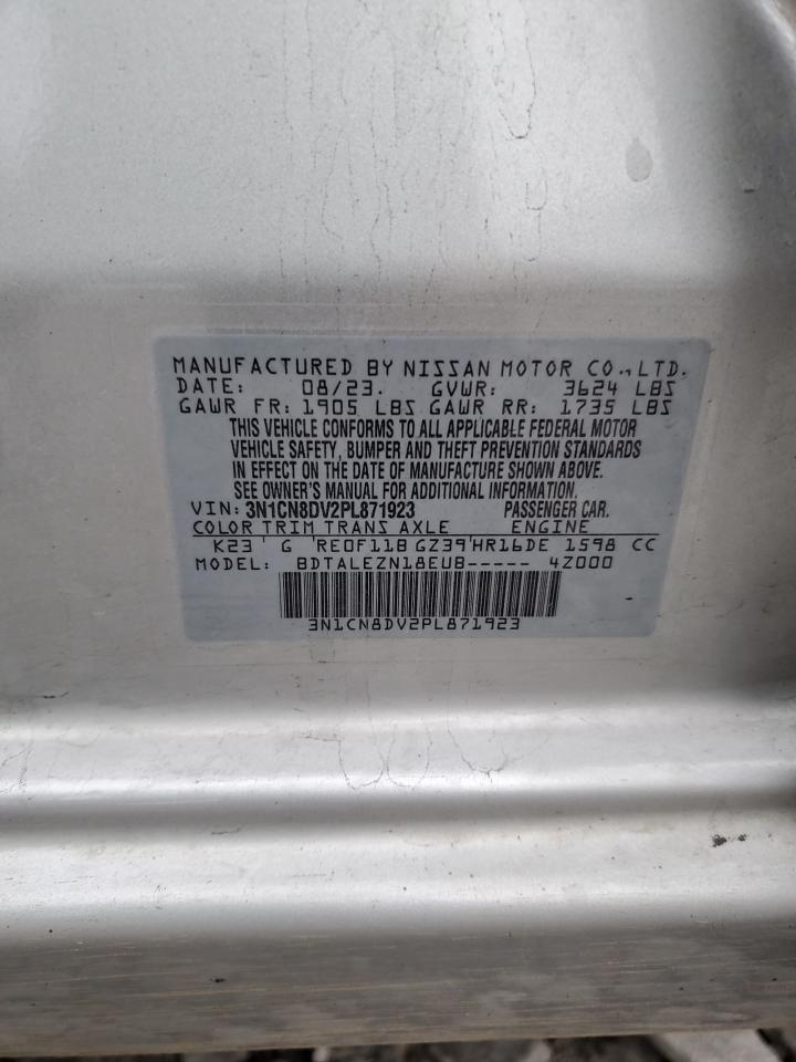 2023 NISSAN VERSA S VIN:3N1CN8DV2PL871923