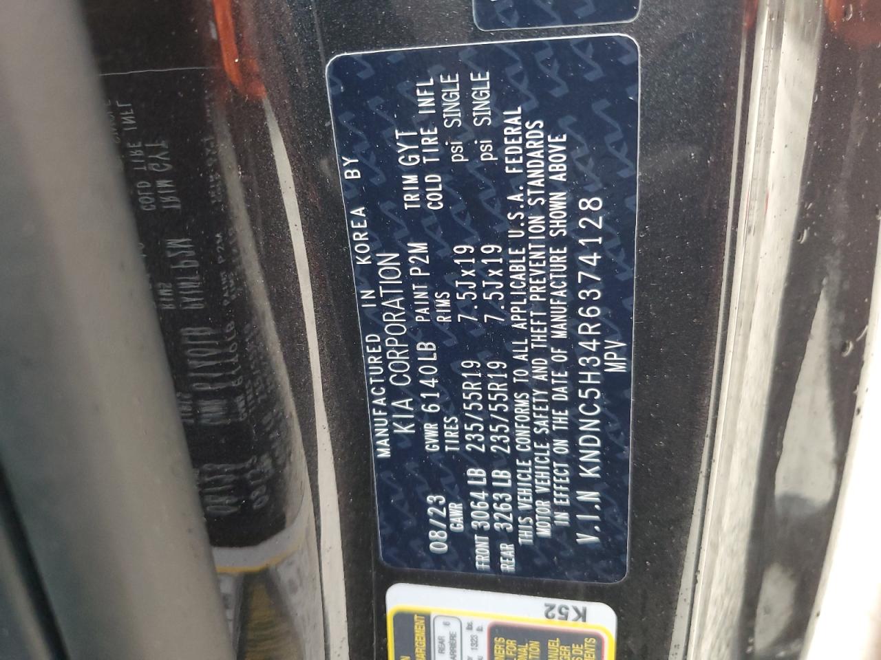 2024 KIA CARNIVAL EX VIN:KNDNC5H34R6374128