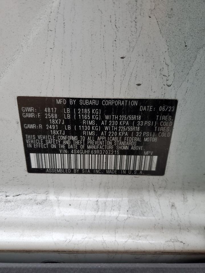 2024 SUBARU CROSSTREK SPORT VIN:4S4GUHF69R3707215