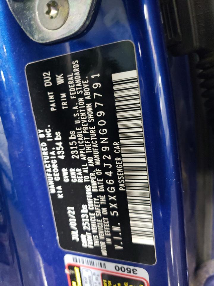 2022 KIA K5 GT LINE VIN:5XXG64J29NG097791