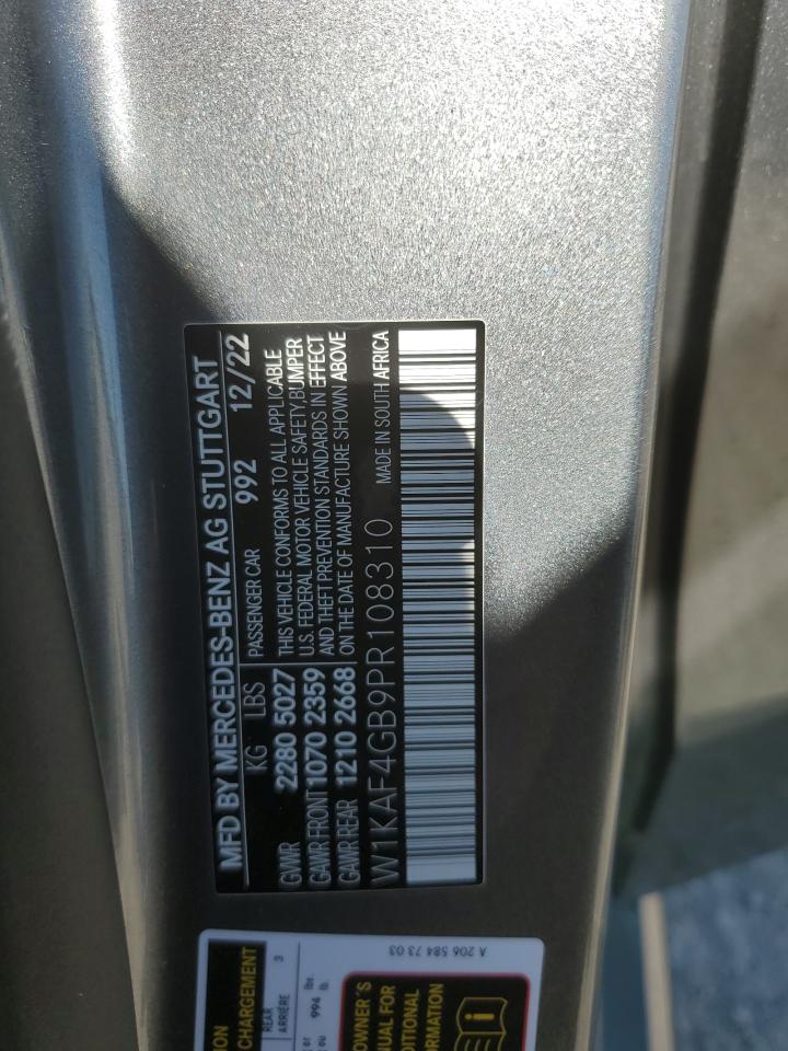 2023 MERCEDES-BENZ C 300 VIN:W1KAF4GB9PR108310