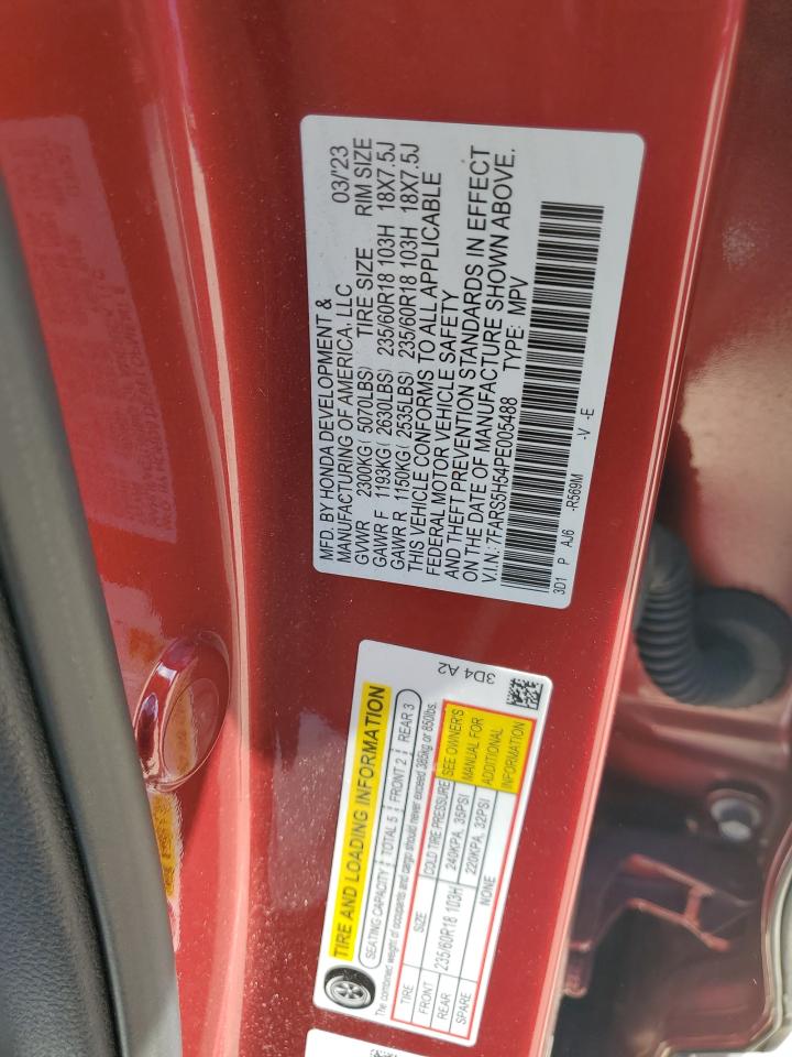 2023 HONDA CR-V SPORT VIN:7FARS5H54PE005488
