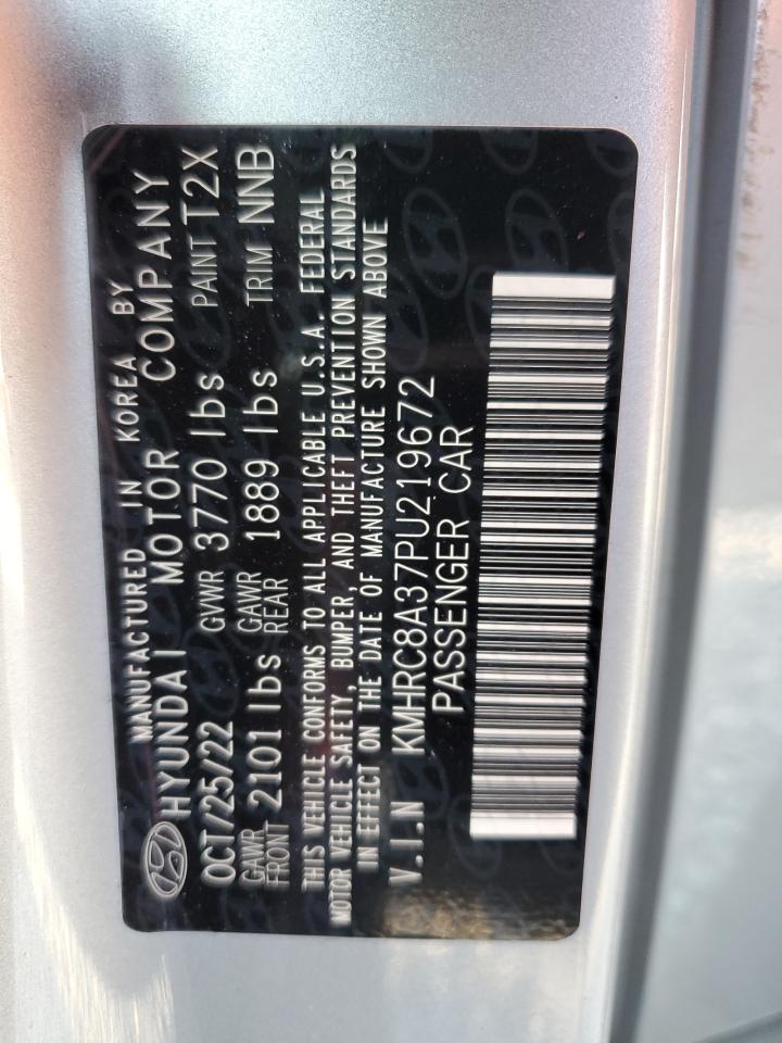 2023 HYUNDAI VENUE SEL VIN:KMHRC8A37PU219672