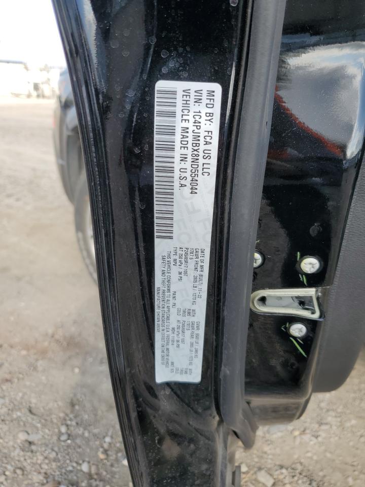 2022 JEEP CHEROKEE TRAILHAWK VIN:1C4PJMBX8ND554044
