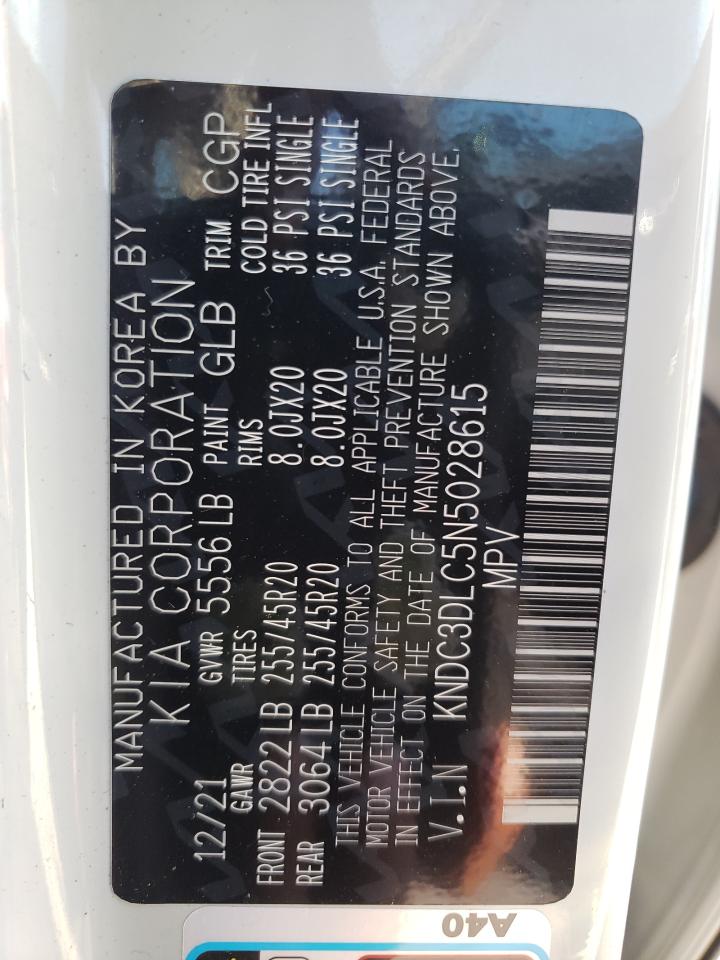 2022 KIA EV6 LIGHT VIN:KNDC3DLC5N5028615