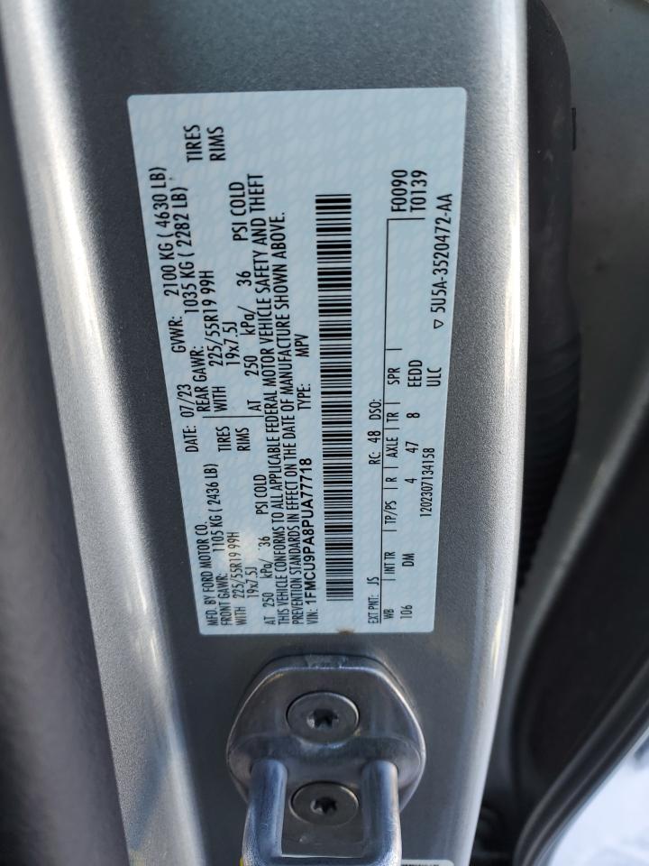 2023 FORD ESCAPE ST LINE ELITE VIN:1FMCU9PA8PUA77718