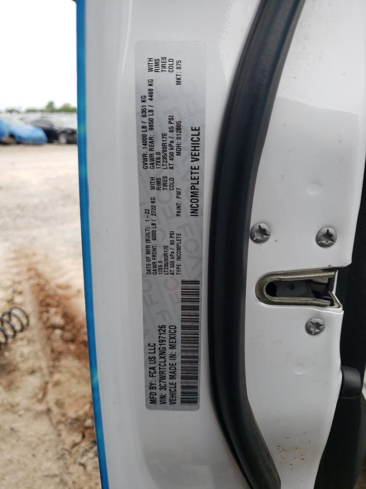 2022 RAM 3500 VIN:3C7WRTCLXNG197126