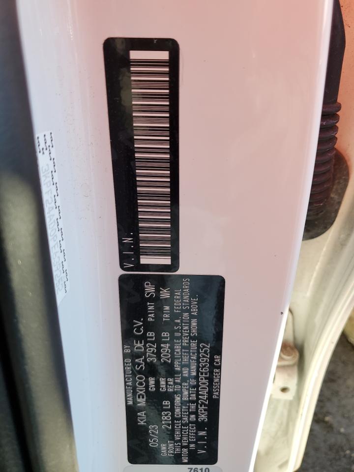 2023 KIA FORTE LX VIN:3KPF24AD0PE639252