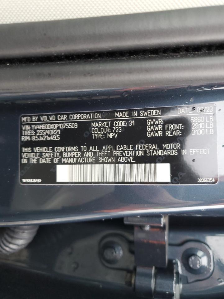 2023 VOLVO XC60 ULTIMATE VIN:YV4H60DX0P1375509