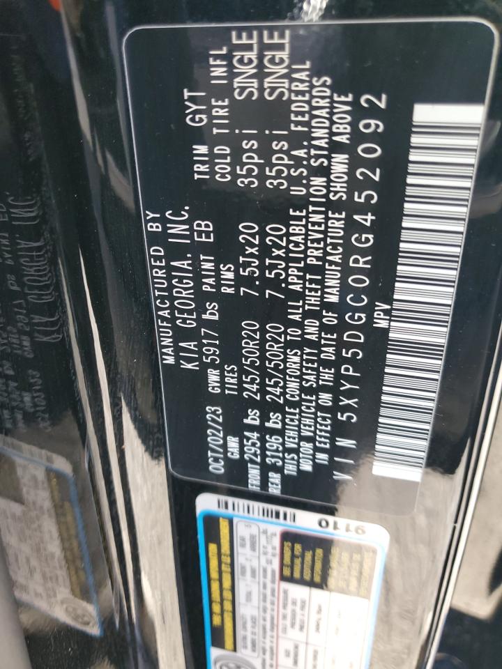 2024 KIA TELLURIDE SX VIN:5XYP5DGC0RG452092