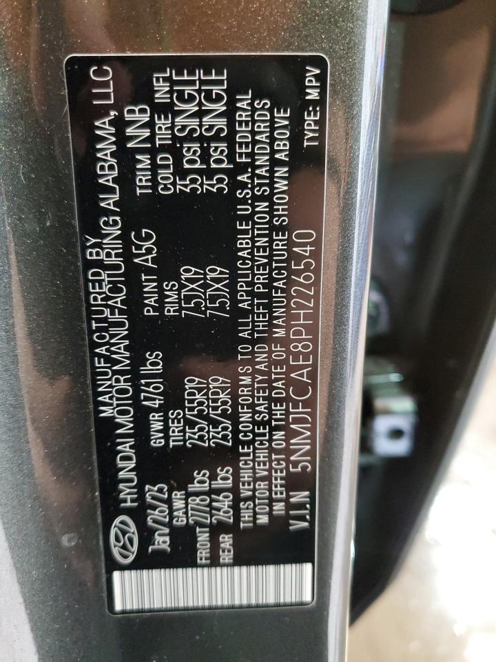 2023 HYUNDAI TUCSON SEL VIN:5NMJFCAE8PH226540