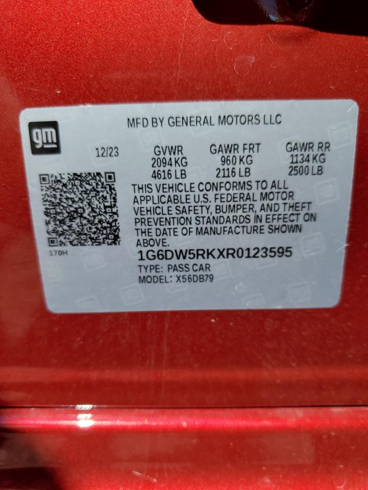 2024 CADILLAC CT5 LUXURY VIN:1G6DW5RKXR0123595