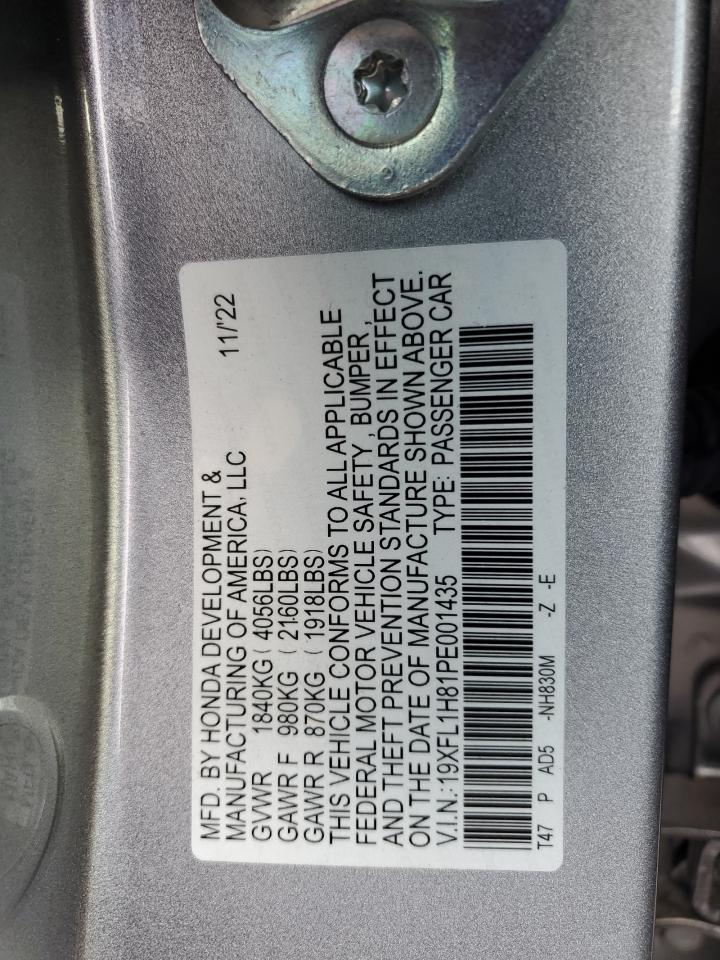 2023 HONDA CIVIC SPORT TOURING VIN:19XFL1H81PE001435