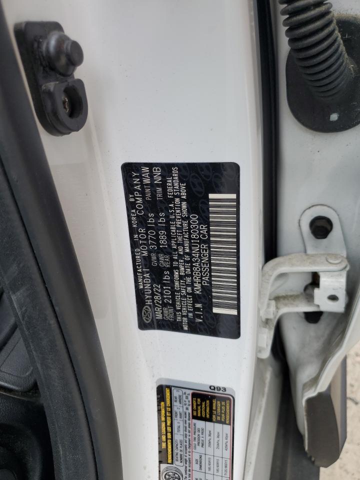 2022 HYUNDAI VENUE SE VIN:KMHRB8A34NU180300