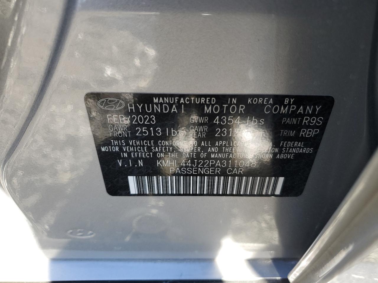 2023 HYUNDAI SONATA SEL PLUS VIN:KMHL44J22PA311048