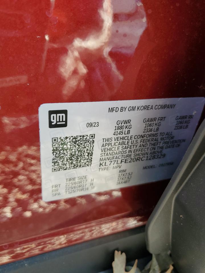 2024 CHEVROLET TRAX LS VIN:KL77LFE20RC128329