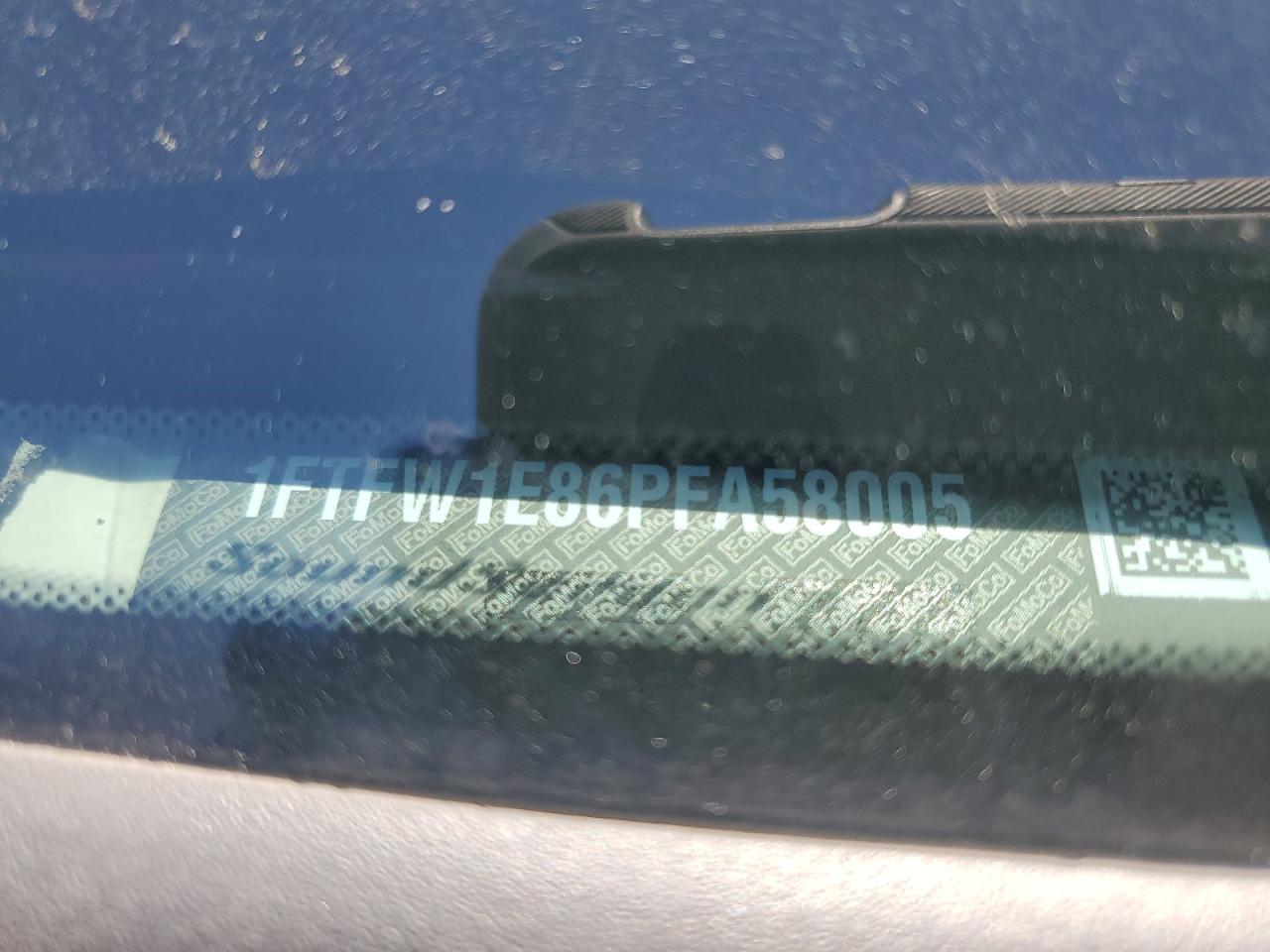 2023 FORD F150 SUPERCREW VIN:1FTFW1E86PFA58005