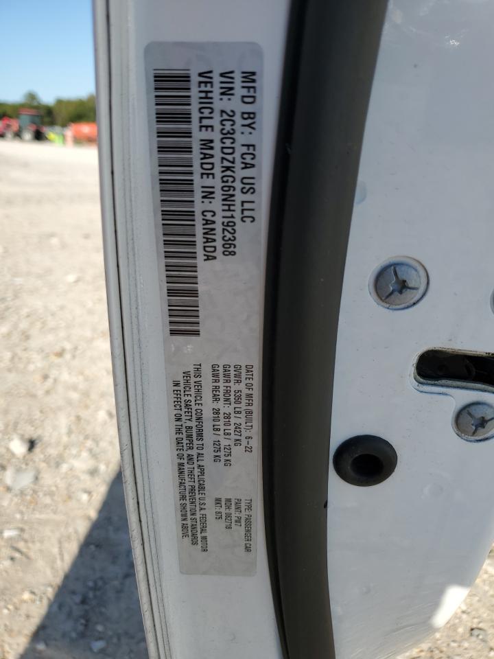 2022 DODGE CHALLENGER GT VIN:2C3CDZKG6NH192368