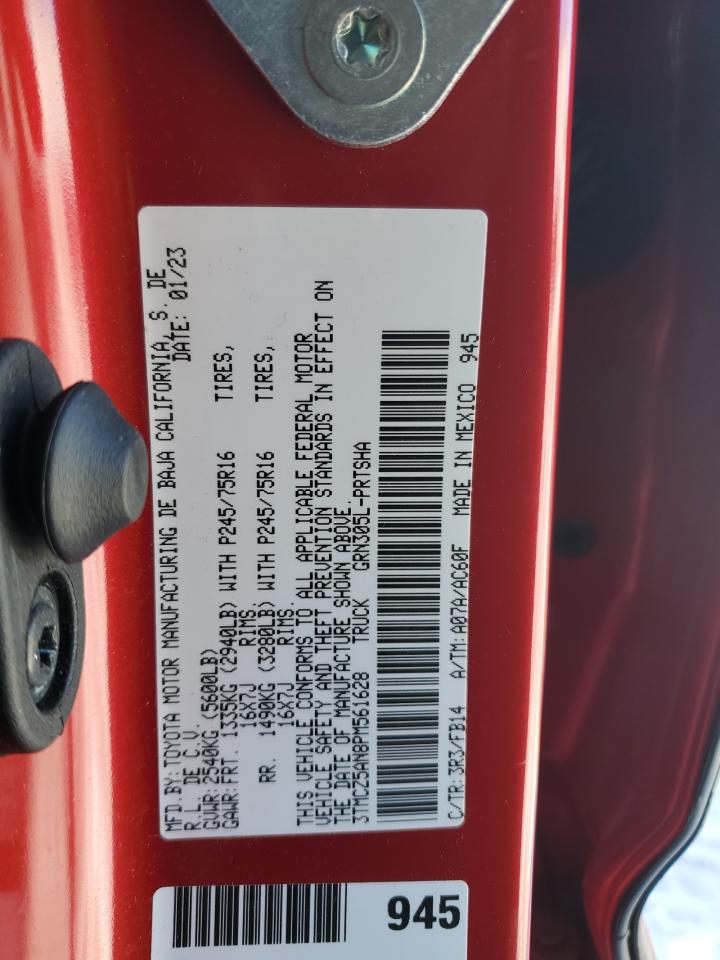 2023 TOYOTA TACOMA DOUBLE CAB VIN:3TMCZ5AN8PM561628