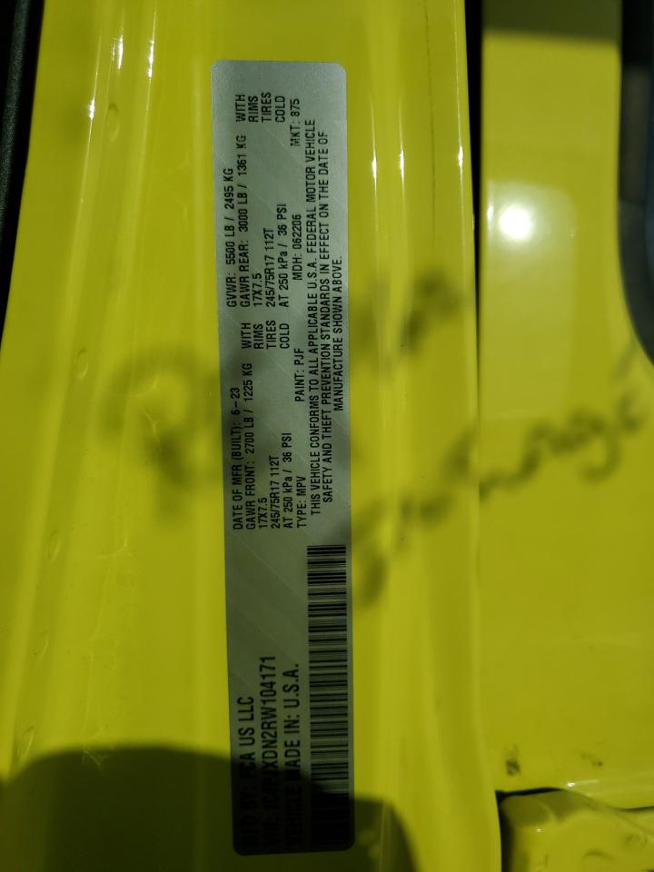 2024 JEEP WRANGLER SPORT VIN:1C4PJXDN2RW104171