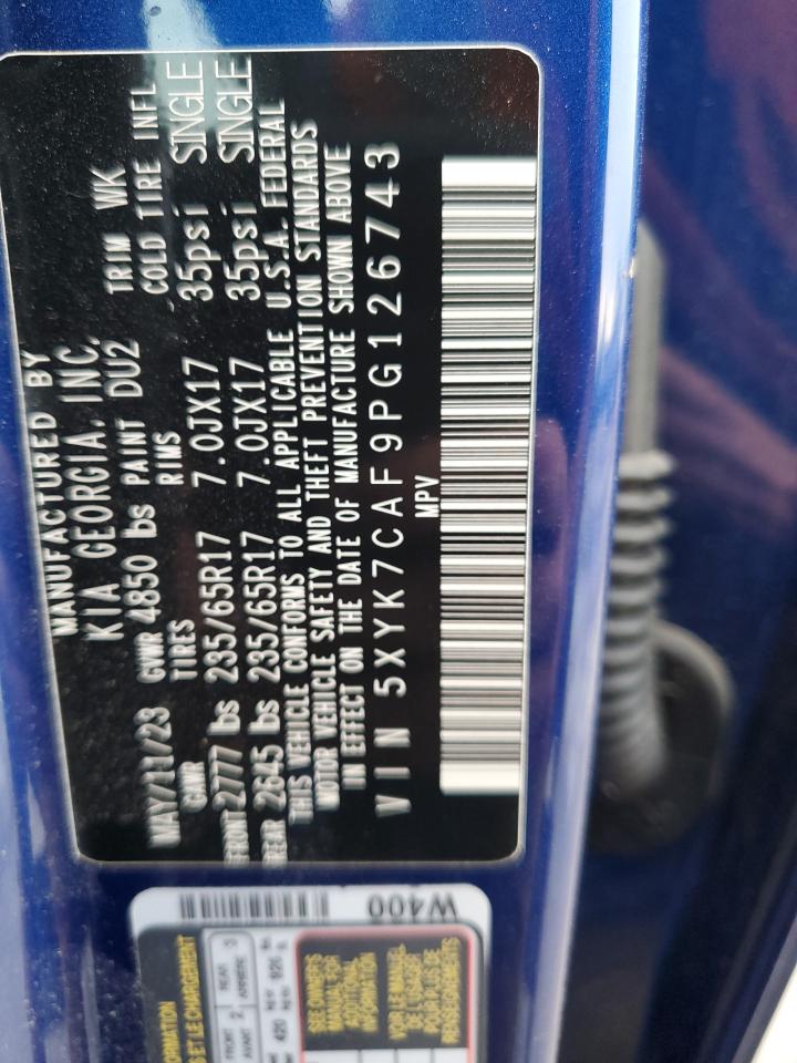 2023 KIA SPORTAGE X-PRO VIN:5XYK7CAF9PG126743