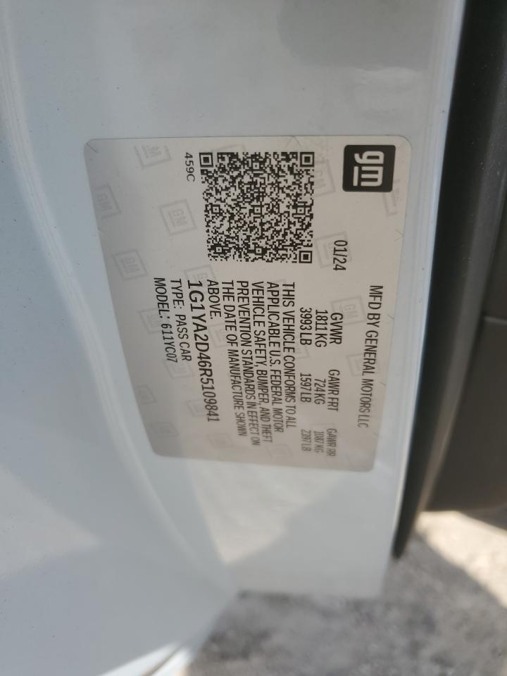 2024 CHEVROLET CORVETTE STINGRAY 1LT VIN:1G1YA2D46R5109841